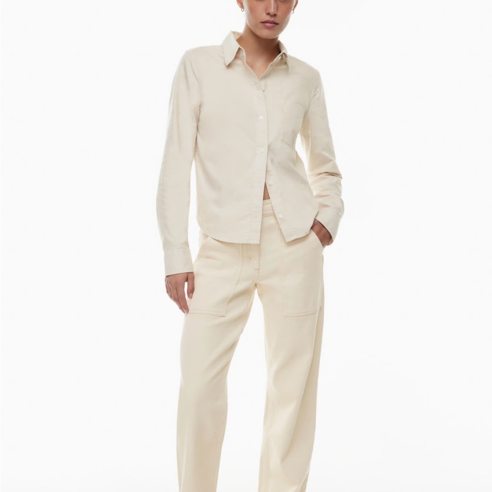 Aritzia Wilfred Free Modern Utility Pant in brown